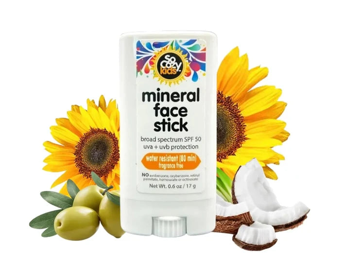 So Cozy Sunscreen Stick Kids SPF 50 Mineral Sunscreen For Face & Body (6oz)
