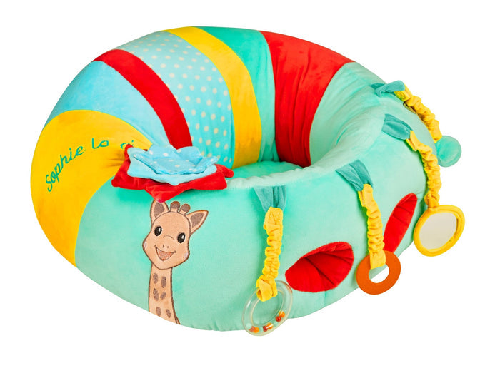 Sophie la Girafe Baby Seat and Play Fresh Touch Collection front view with activity toys