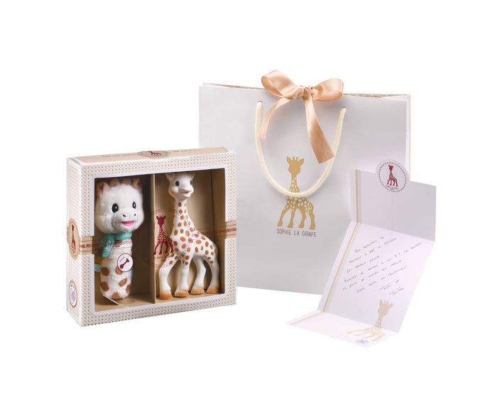 Sophie la Girafe Sophiesticated Set contents laid out flat