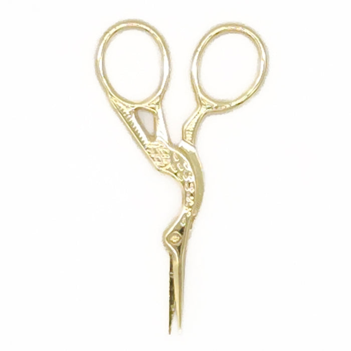 Stork Embroidery Scissors - Gold