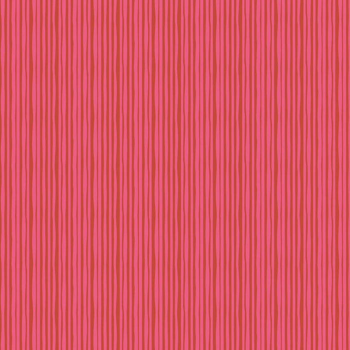 Pink stripy cotton fabric