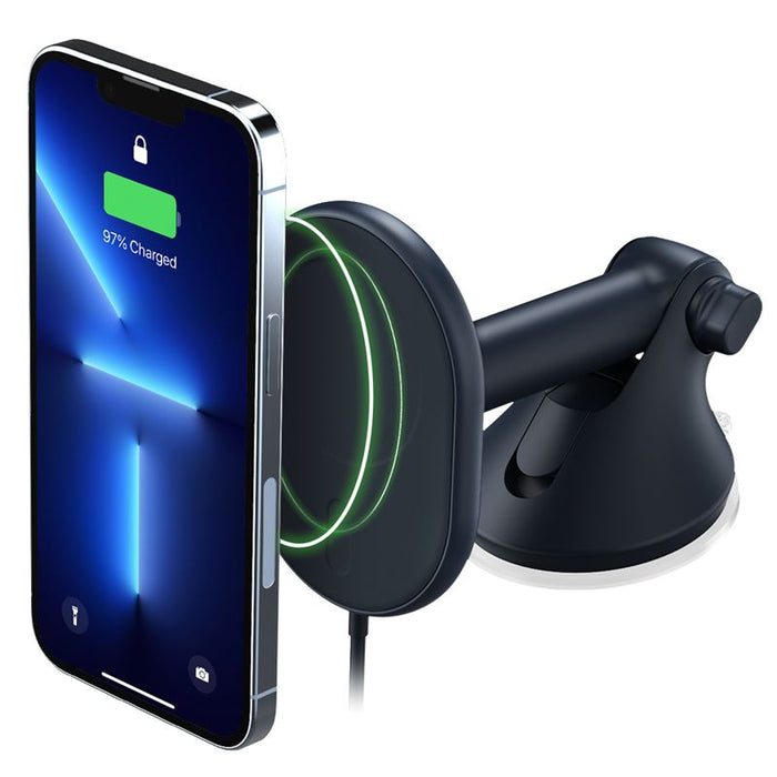 Suport Telefon Auto iOttie Velox MagSafe cu încărcare wireless, pentru bord și parbriz