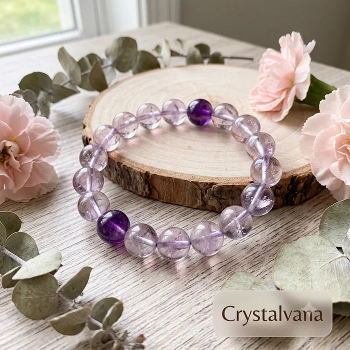 Sweet Amethyst White Bracelet Crystalvana