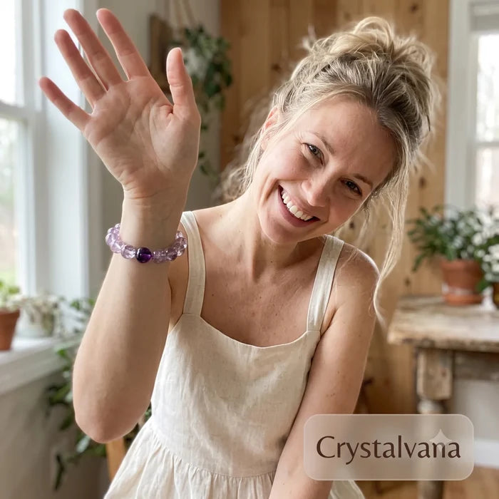 Sweet Amethyst White Bracelet Crystalvana 5