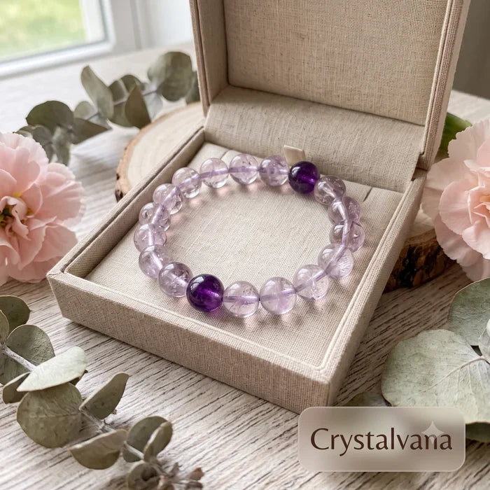 Sweet Amethyst White Bracelet Crystalvana 6