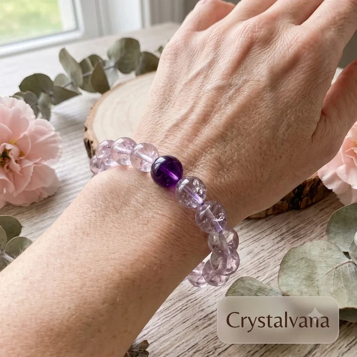 Sweet Amethyst White Bracelet Crystalvana 7