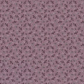 Floral pattern on a purple cotton quilting fabric