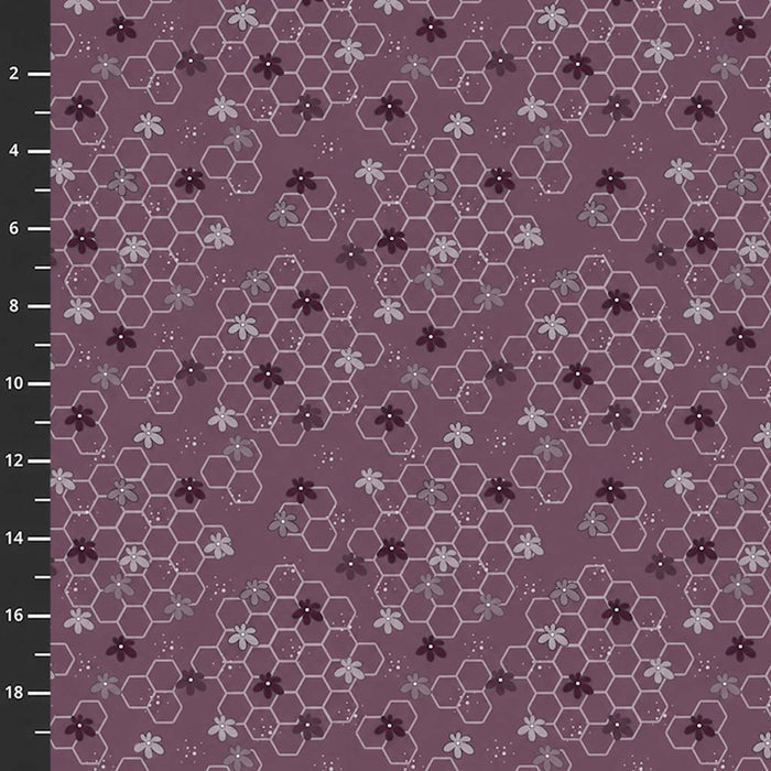 Floral patterned fabric with a ruler on the side