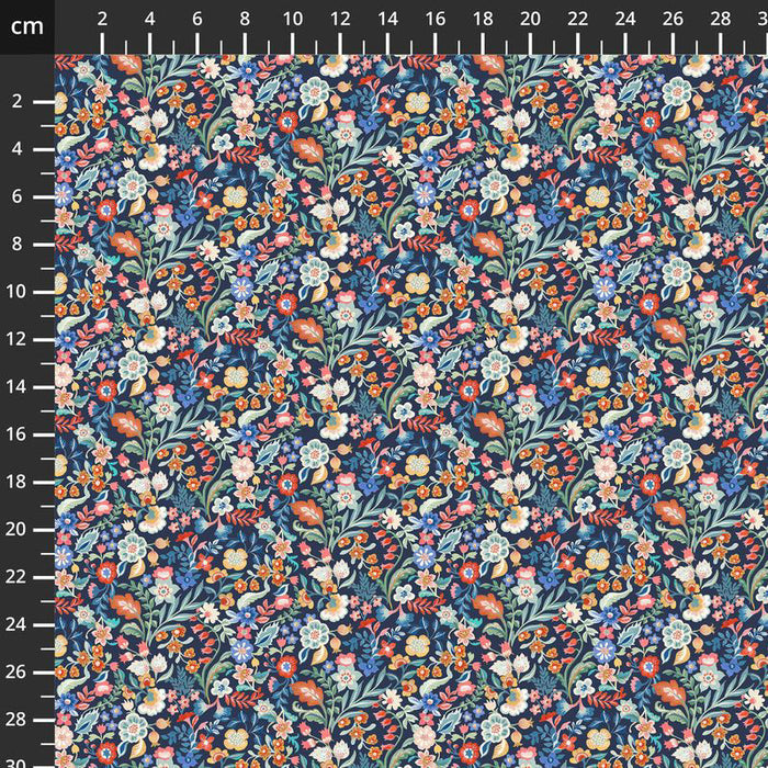 Tapestry by Windham Fabrics - Ditsy Bud Branch - Prussian