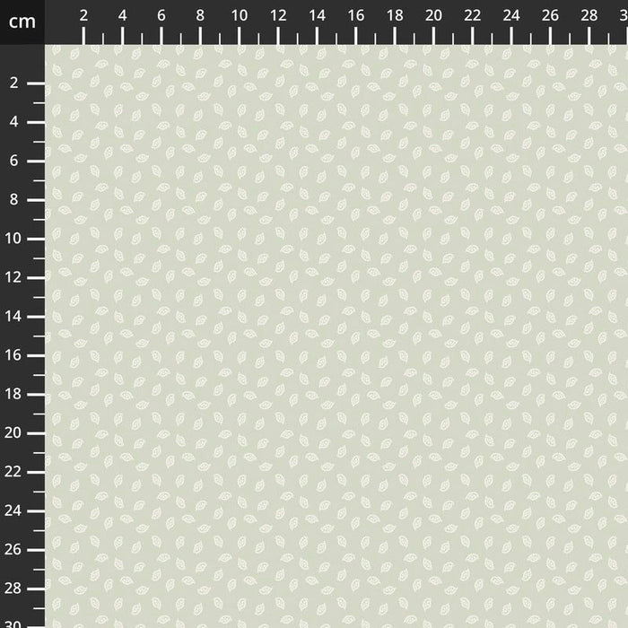 Gray fabric with a subtle pattern and a ruler on the side for measurement.