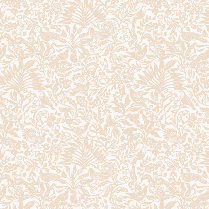 Beige floral pattern on a beige cotton quilting fabric