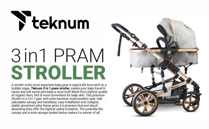 Teknum 3-In-1 Pram Stroller