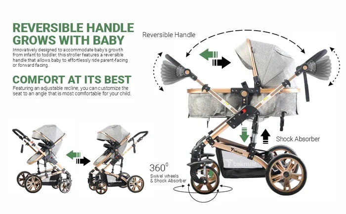 Teknum 3-In-1 Pram Stroller