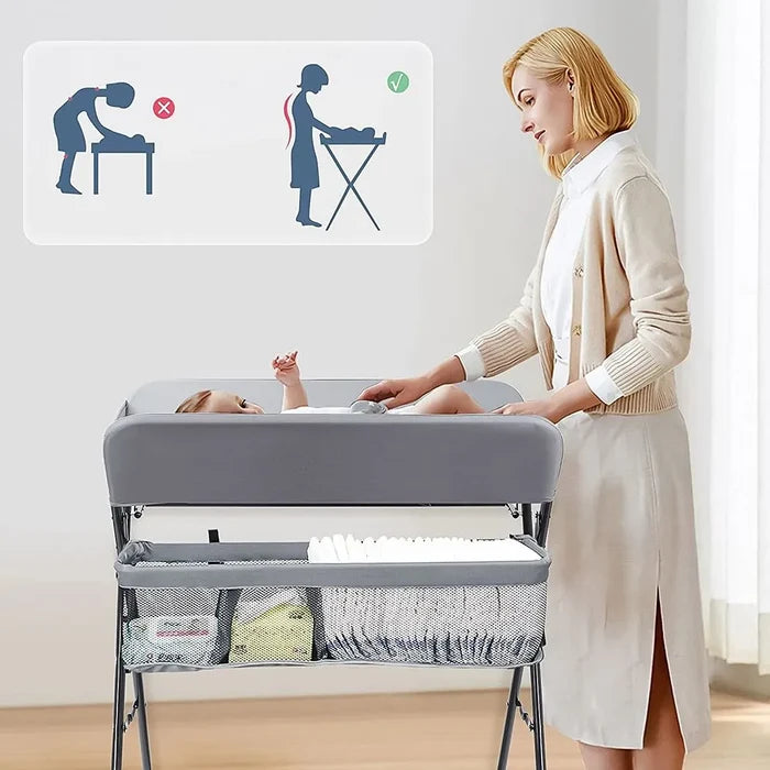 Teknum 4-In-1 Diaper Changing Table Organizer (Grey)
