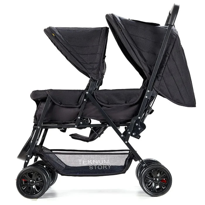 Teknum Double Baby Stroller (Black)