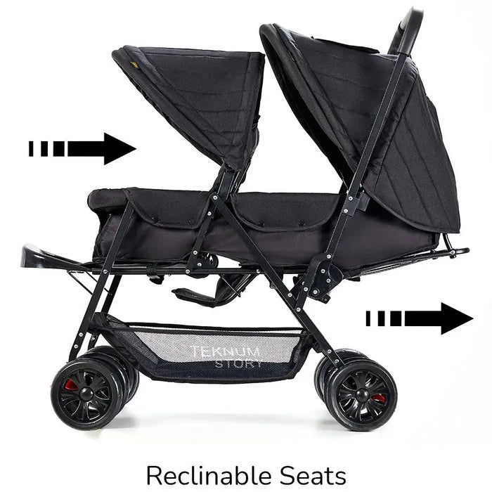 Teknum Double Baby Stroller (Black)