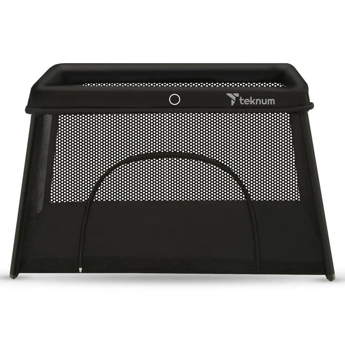 Teknum Portable Quick fold Playard & Cot with Zipper Door & Carry Bag (Midnight Black)