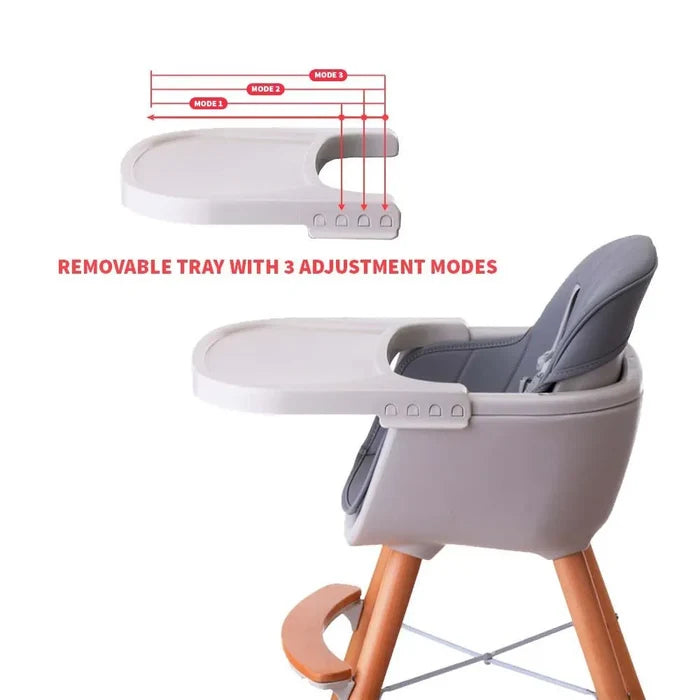 Teknum Premium Dual Height Wooden High Chair