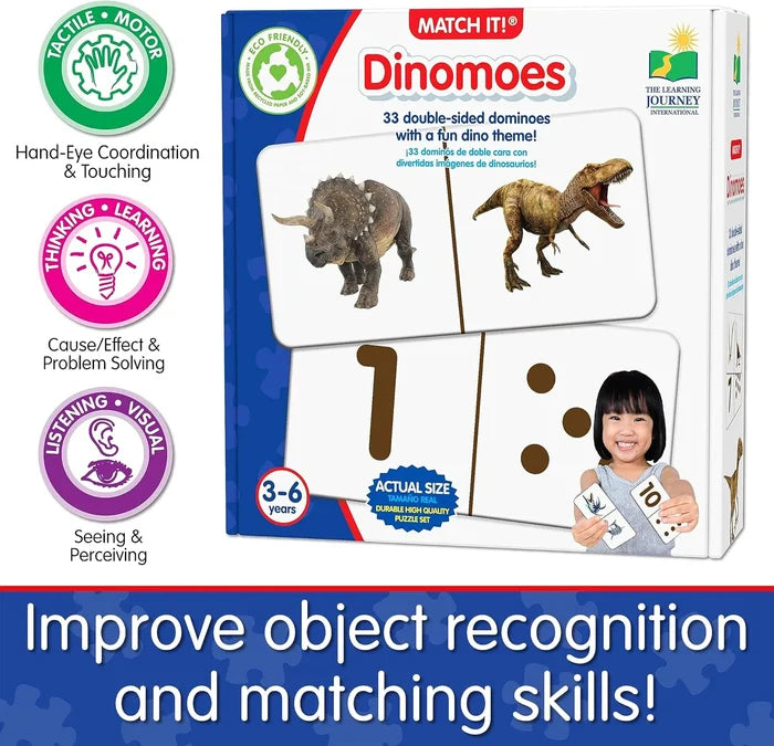 The Learning Journey Match It! Dinomoes
