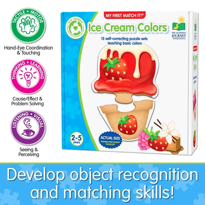 The Learning Journey My First Match It! Ice Cream Colors