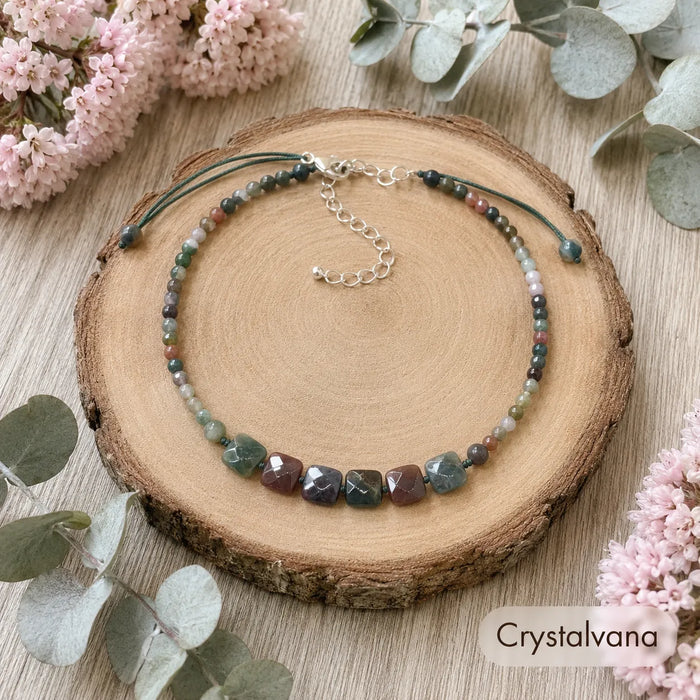 Bloodstone choker care instructions gentle clean soft cloth avoid chemicals, Crystalvana