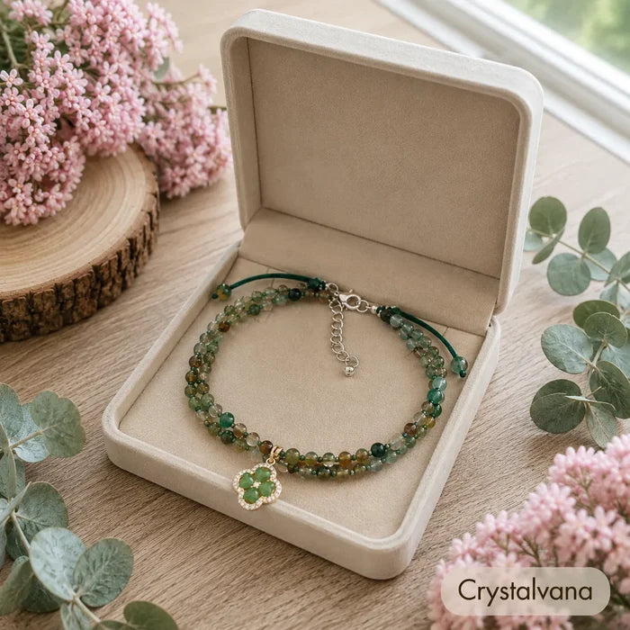 Green agate choker scar cover care instructions gentle clean soft cloth avoid chemicals, Crystalvana
