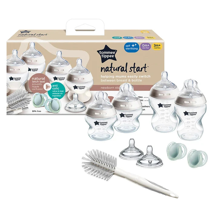 Tommee Tippee Closer to Nature Newborn Baby Bottle Starter Set (Clear)