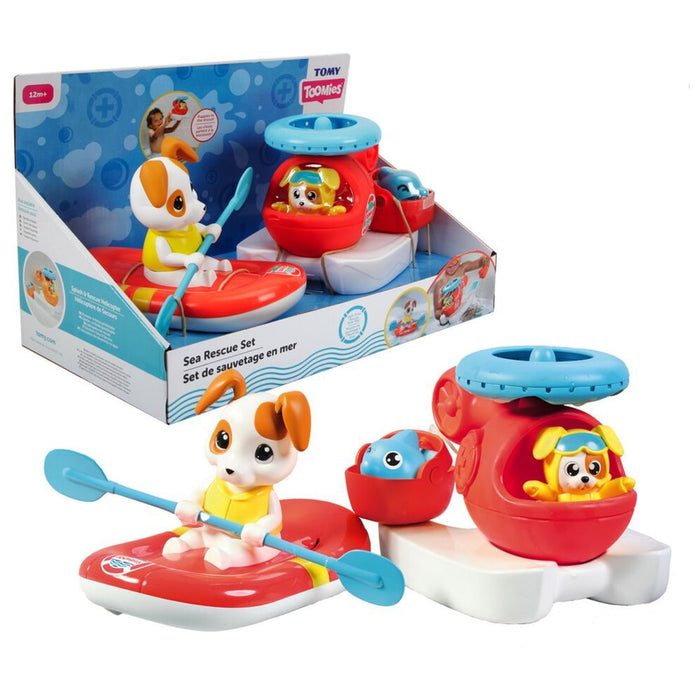 Tomy Toomies Floating Helicopter and Rescue Raft Bundle