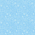Wildflowers printed on a sky blue cotton quilting fabric