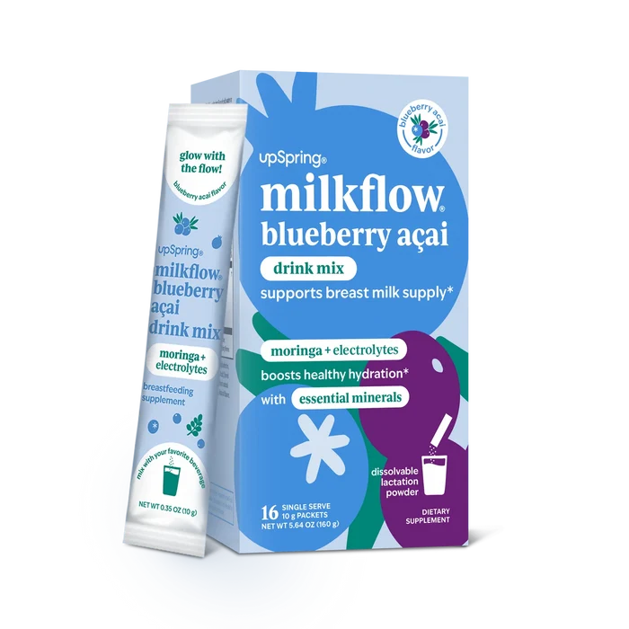 UpSpring Milkflow Electrolyte Breastfeeding Supplement Mix (Blueberry Acai) (6 Sachets)