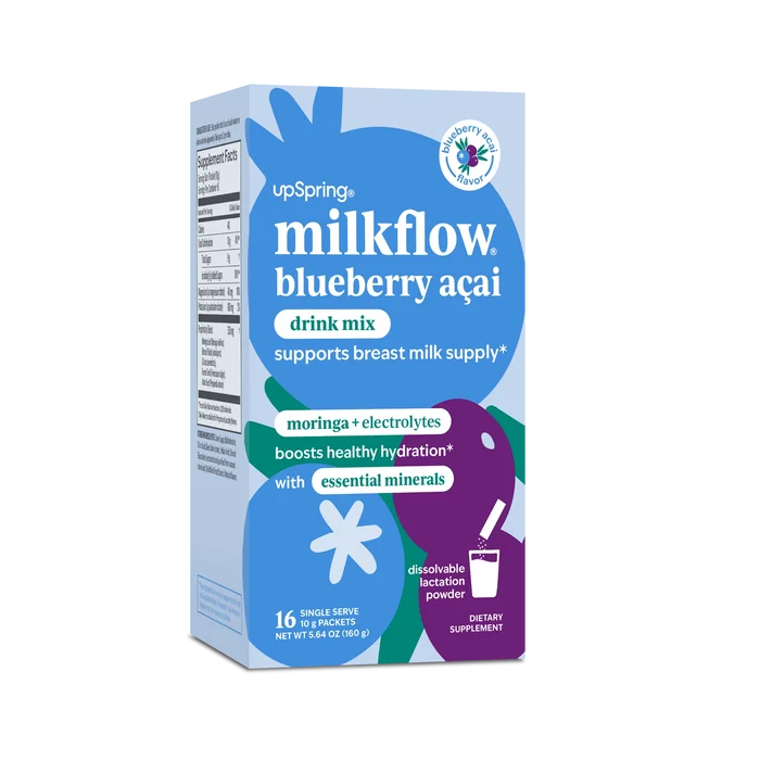 UpSpring Milkflow Electrolyte Breastfeeding Supplement Mix (Blueberry Acai) (6 Sachets)