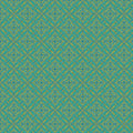 A geometric pattern of diamonds in an olive and turquoise colourway, printed on a cotton quilting fabric