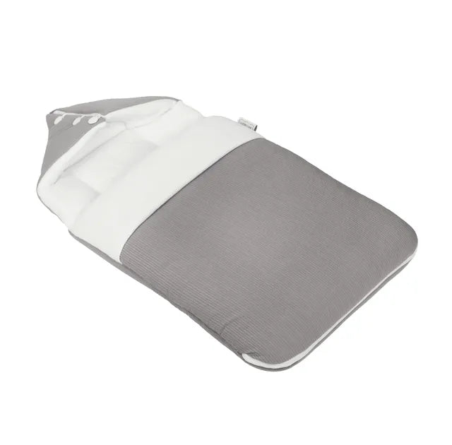 White & Grey 2-in-1 Bamboo Cushioned Baby Sleeping Bag
