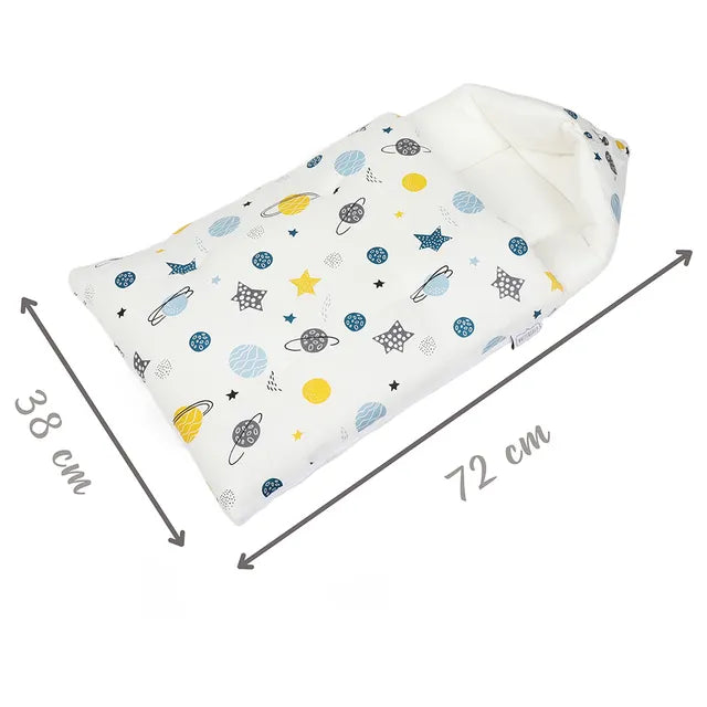 White & Grey Baby Sleeping Bag Soft Bamboo Swaddle Nest
