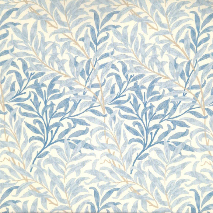 William Morris willow bough design in azure blue, printed on a cotton fabric