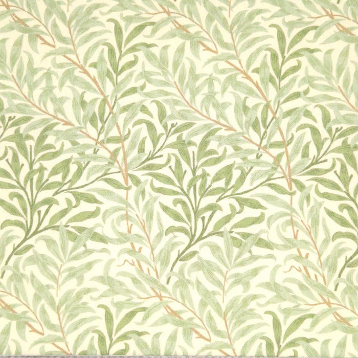 William Morris willow bough design in sage green, printed on a cotton fabric