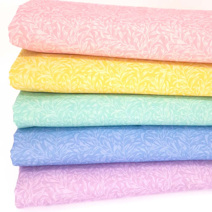 A pastel coloured fat quarter bundle with willow bough prints